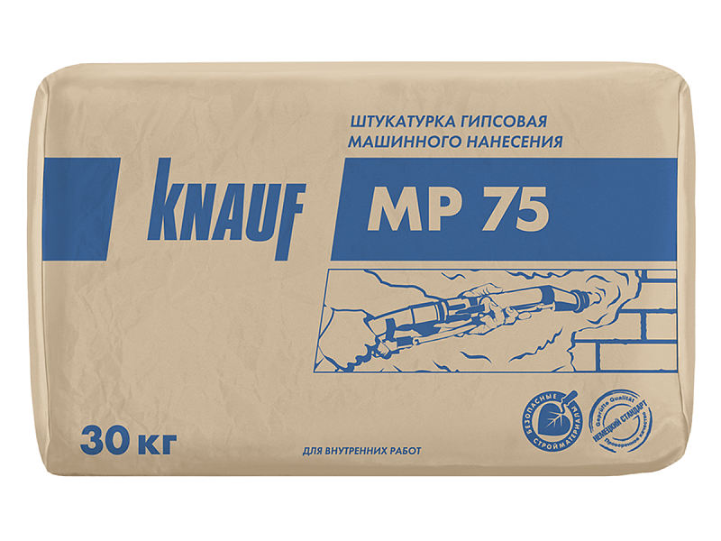 Гипсовая штукатурка КНАУФ МП 75 машинного нанесения 30 кг								