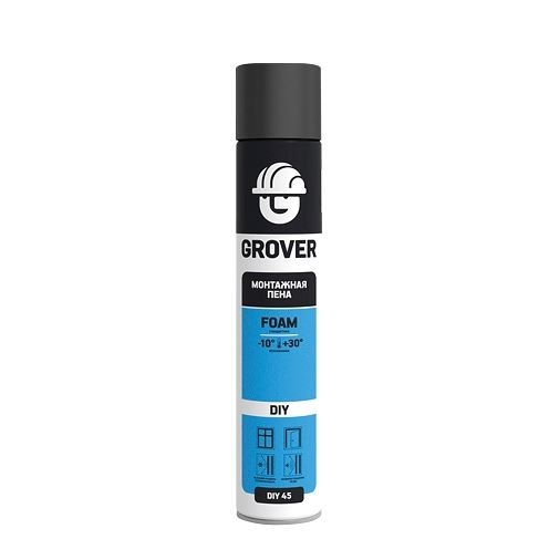 Монтажная пена GROVER DIY45 (гровер) стандартная всесезонная 700 мл								